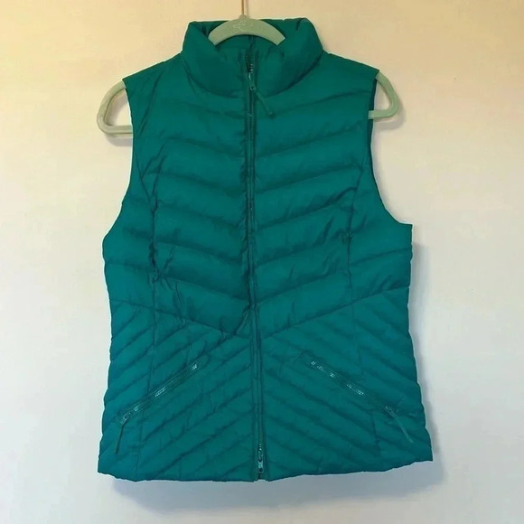 Talbots teal down puffer  vest - Picture 1 of 4